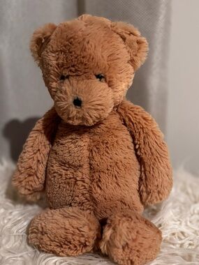 Jellycat Tan Plush Teddy with Logo Tag
